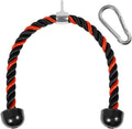 Yes4All Deluxe Tricep Rope Cable Attachment, 27 & 36 Inch with 4 Colors, Exercise Machine Attachments Pulley System Gym Pull down Rope with Carabiner Sporting Goods > Outdoor Recreation > Fishing > Fishing Rods Yes4All D. Red/Black - 36inch  
