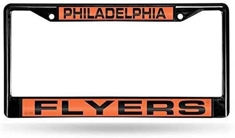 Rico Industries NHL Black Laser Cut Chrome Frame 12" X 6" Black Laser Cut Chrome Frame - Car/Truck/Suv Automobile Accessory Sporting Goods > Outdoor Recreation > Winter Sports & Activities Rico Industries Philadelphia Flyers  