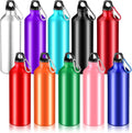Mimorou 10 Pack Aluminum Water Bottle Lightweight Aluminum Reusable Bottles Aluminum Travel Bottles with Carabiner Leak Proof Team Water Bottles in Bulk for Gym Sports Bicycle Camping (20 Oz) Sporting Goods > Outdoor Recreation > Winter Sports & Activities Mimorou 24 oz  