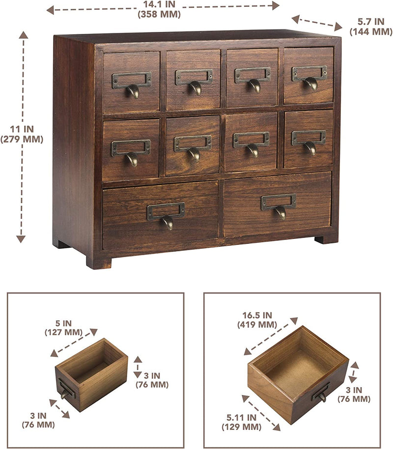 Primo Supply Traditional Solid Wood Small Chinese Medicine Cabinet L Vintage and Retro Look with Great Storage Apothecary Drawer Herbal Dresser L Great for Modern Gear | Wide - NO Assembly Required Home & Garden > Household Supplies > Storage & Organization Primo Supply   