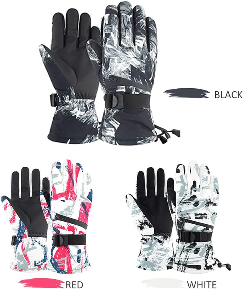 Mengk Ski Gloves Waterproof & Windproof Winter Gloves Thermal Gloves Outdoor Warm Mittens Warm Touch Screen Gloves Full-Finger Mittens Cold Weather Hand Warmers for Skiing Driving Running Cycling Sporting Goods > Outdoor Recreation > Boating & Water Sports > Swimming > Swim Gloves Mengk   