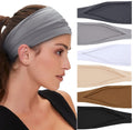 Huachi Workout Headband for Women Athletic Non Slip for Short Long Hair Yoga Running Sports Hair Bands Bandeau Headbands Sweat Hair Accessories 6 Pack Sporting Goods > Outdoor Recreation > Winter Sports & Activities Huachi Color Set 4  