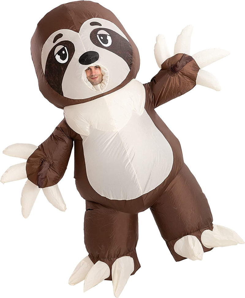 Spooktacular Creations Inflatable Halloween Costume Full Body Sloth Inflatable Costume - Adult Unisex One Size (Sloth) Brown  Joyin Inc   