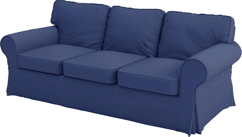 Custom Slipcover Replacement Cotton Ektorp Loveseat Cover Replacement Is Made Compatible for IKEA Ektorp Loveseat Sofa Slipcover(Coffee Loveseat) Home & Garden > Decor > Chair & Sofa Cushions Custom Slipcover Replacement Deep Blue  