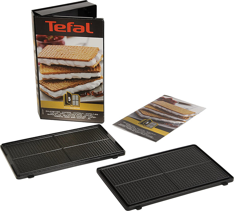 Tefal XA800512 Snack Collection Wafer Maker Non Stick Plates Set, Black (Accessory) Home & Garden > Kitchen & Dining > Cookware & Bakeware Tefal Wafers Plates  