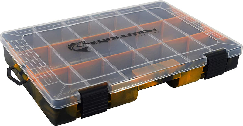 Evolution Outdoor 3600 Drift Series Fishing Tackle Tray – Colored Tackle Box Organizer with Removable Compartments, Clear Lid, 2 Latch Closure, Utility Box Storage Sporting Goods > Outdoor Recreation > Fishing > Fishing Tackle Evolution Outdoor Orange 4 pk 