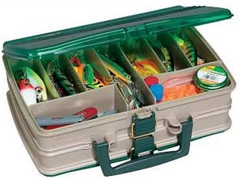 Plano Molding 1120-00 Tackle Box, Satchel-Style, 20-Compartment, Sandstone/Green - Quantity 3 Sporting Goods > Outdoor Recreation > Fishing > Fishing Tackle Plano Molding Co   