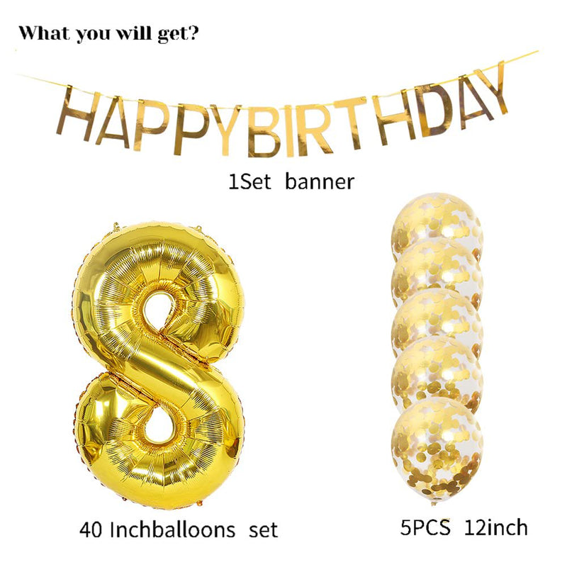 Shikuer 50Th Birthday Decoration Happy Birthday Banner Balloon 50 Year Old Birthday Party Supplies Helium Balloons 50 Gold Birthday Party Decoration,50 Anniversary Events Decorations and Sweet Party Arts & Entertainment > Party & Celebration > Party Supplies Shikuer   