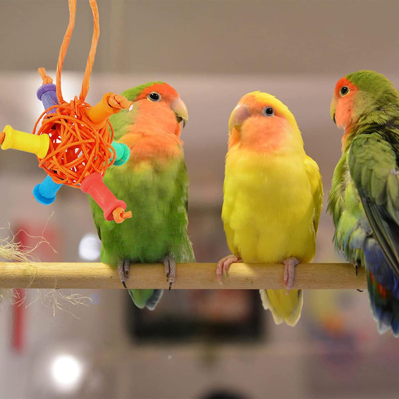 Balacoo 1 Set Parrot Climbing Toy Hammock Perch Budgie Parrots Cockatiels Bell Exercise Birds Parakeets Bird Ball Ladders Toys Stand Cotton Swing Bridge Rope Ring Cage Hanging Bite