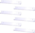 Sooyee 6 Pack 15 Inch Acrylic Invisible Kids Floating Bookshelf for Kids Room,Modern Picture Ledge Display Toy Storage Wall Shelf,Clear Furniture > Shelving > Wall Shelves & Ledges Sooyee Clear  