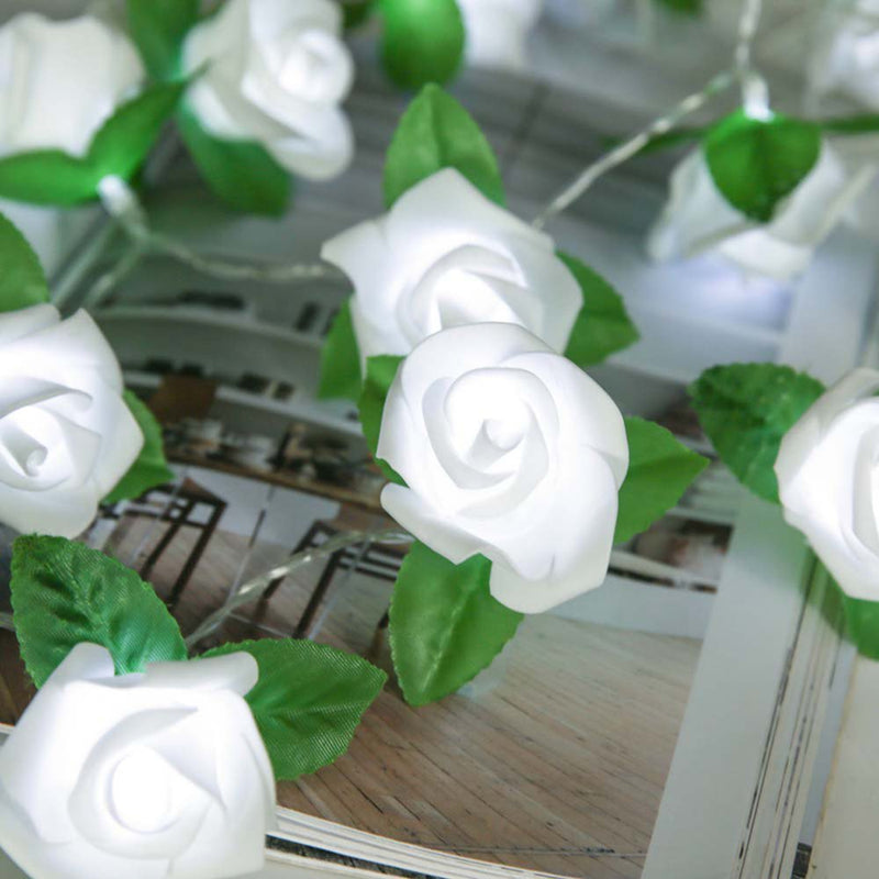 Led Rose Flower Solar Fairy Lights Outdoor Wedding Home Birthday Valentine'S Day Event Party Garland Decor Battery Home & Garden > Decor > Seasonal & Holiday Decorations Famyfamy   