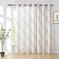 FMFUNCTEX Extra-Wide Patio Door Curtain 100 Inches Width by 96Inch Length Tree Print Not See through Linen Textured Semi Sheer Curtain Green-Gray Branch Sliding Door Panel 1 Pc 8Ft Home & Garden > Decor > Window Treatments > Curtains & Drapes Fmfunctex Yellow 100" x 96"| 1 Panel 