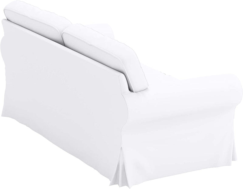 The Dense Cotton Ektorp Loveseat Cover Replacement Is Custom Made Compatible for IKEA Ektorp Loveseat Sofa Slipcover (Heavy Cotton White) Home & Garden > Decor > Chair & Sofa Cushions HomeTown Market   