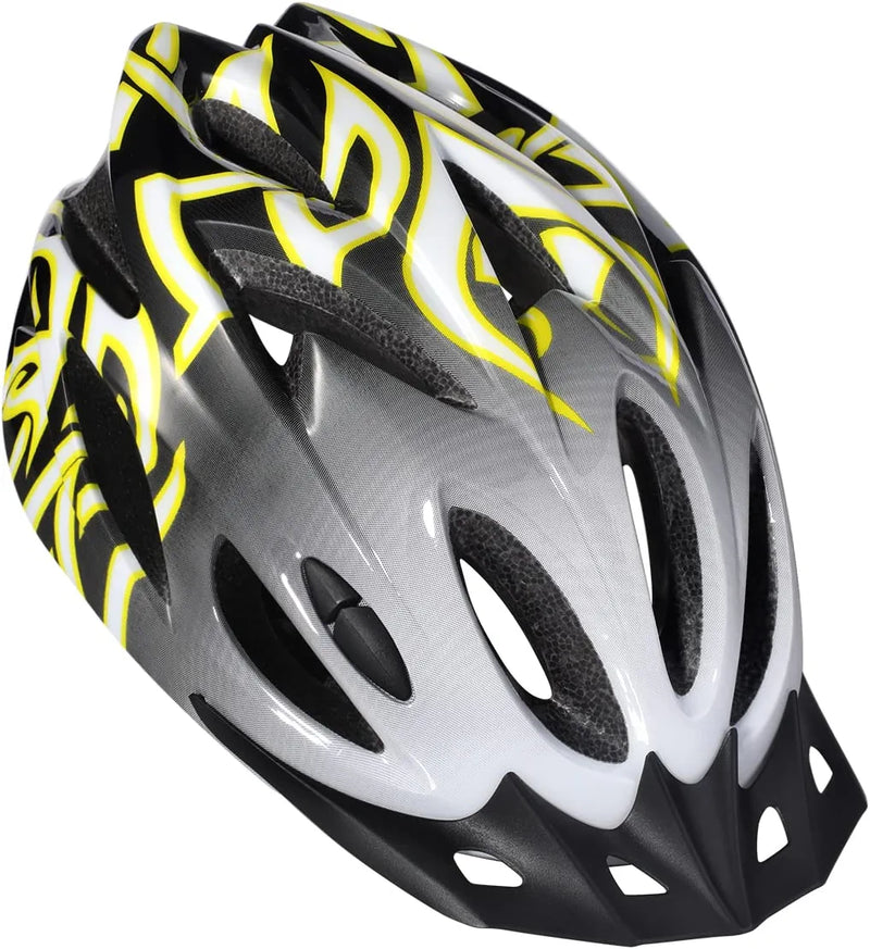 Zacro Adult Bike Helmet Lightweight - Bike Helmet for Men Women Comfort with Pads&Visor, Certified Bicycle Helmet for Adults Youth Mountain Road Biker Sporting Goods > Outdoor Recreation > Cycling > Cycling Apparel & Accessories > Bicycle Helmets Zacro Black plus yellow  