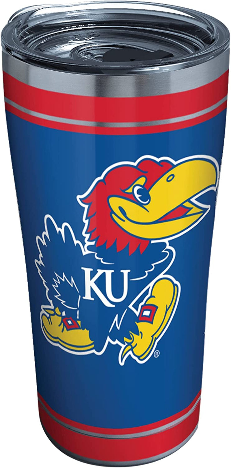 Tervis Triple Walled University of Kansas UK Jayhawks Insulated Tumbler Cup Keeps Drinks Cold & Hot, 20Oz - Stainless Steel, Campus Home & Garden > Kitchen & Dining > Tableware > Drinkware Tervis Tumbler Company   