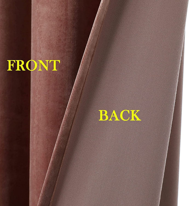Timeper Mauve Velvet Curtains 84 Inches - Home Decoration Soft Flannel Wild Rose Luxury Dressing Look for Party / Film Room Thermal Insulated Noise Absorb, Rod Pocket Back Tab, 52 Wx 84 L, 2 Panels Home & Garden > Decor > Window Treatments > Curtains & Drapes Timeper   