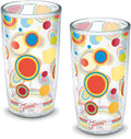 Tervis Made in USA Double Walled Fiesta Insulated Tumbler Cup Keeps Drinks Cold & Hot, 16Oz - 4Pk, Poppy Dots