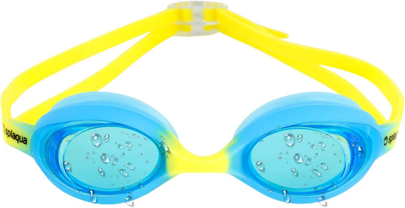 Splaqua Kids Swim Goggles - UV Protection, Anti-Fog Lenses & Adjustable Strap Sporting Goods > Outdoor Recreation > Boating & Water Sports > Swimming > Swim Goggles & Masks Splaqua Blue/Yellow  