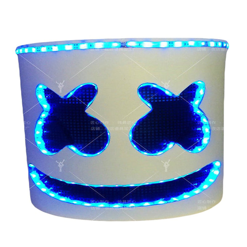 Pudcoco Mask Marshmello Helmet Cosplay Costume Halloween Party Props Bar DJ Mask