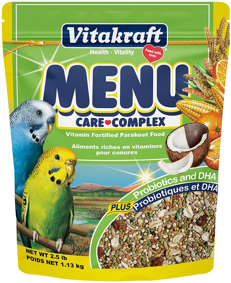 Vitakraft Menu Premium Parakeet Food - Vitamin-Fortified - Daily Pet Bird Food Animals & Pet Supplies > Pet Supplies > Bird Supplies > Bird Food Vitakraft   