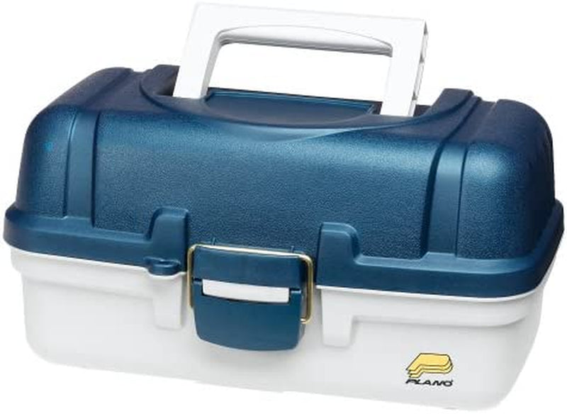 Plano 2-Tray Tackle Box(Blue Metallic/Off White) Sporting Goods > Outdoor Recreation > Fishing > Fishing Tackle South Bend   