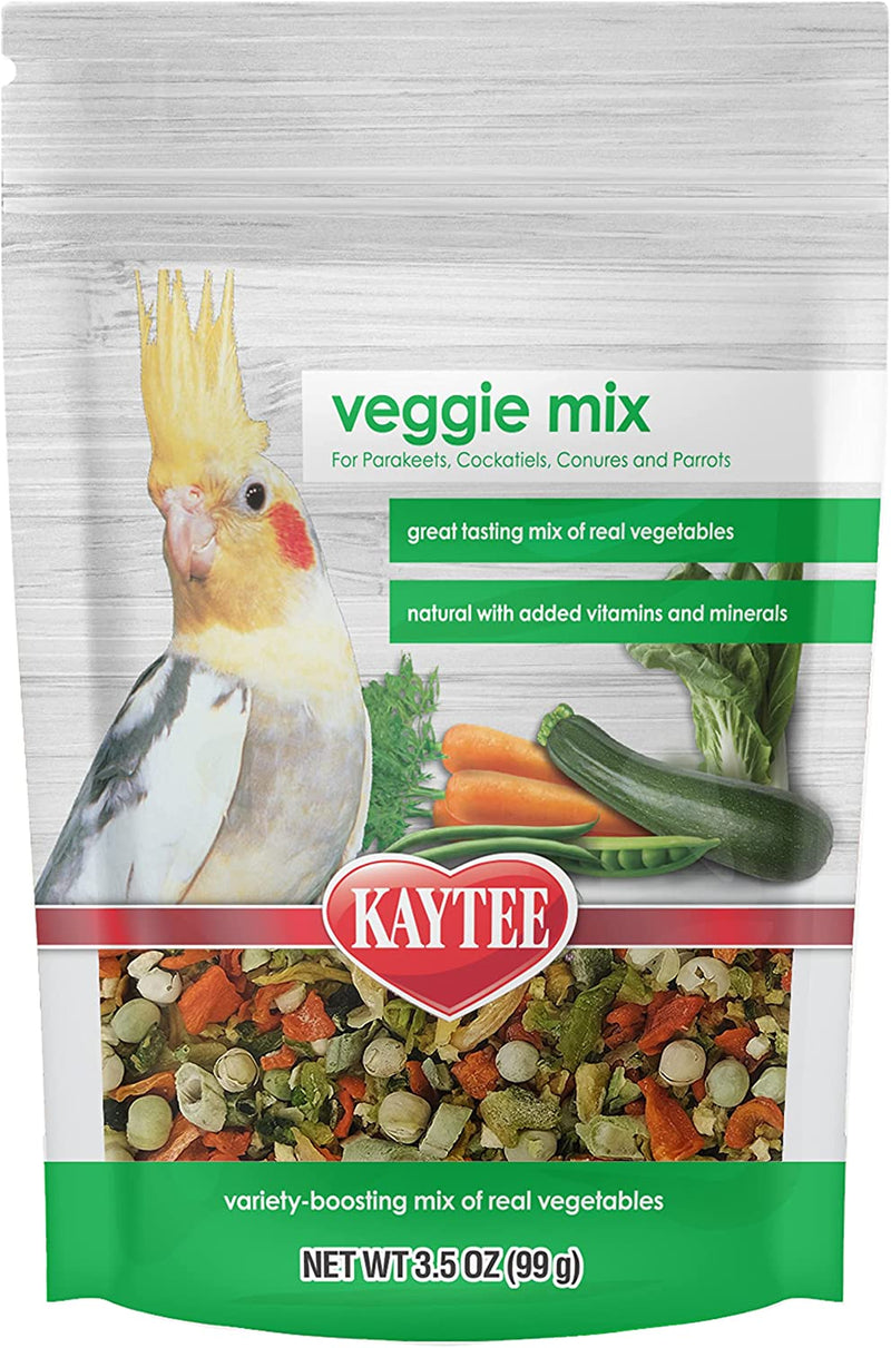 Kaytee Pet Bird Veggie Mix for Pet Parakeets, Cockatiels, Conures, and Parrots, 3.5 Ounce Animals & Pet Supplies > Pet Supplies > Bird Supplies > Bird Food Central Garden & Pet Vegetable  
