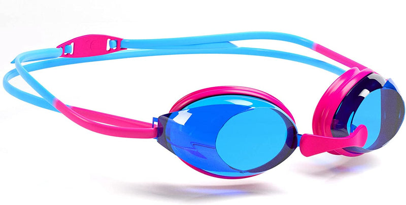 FITCO Swim Goggles for Kids Youth Adults,Quick Adjustable Strap Swimming Goggles with 4 Interchangeable Nose Pieces Sporting Goods > Outdoor Recreation > Boating & Water Sports > Swimming > Swim Goggles & Masks FITCO B-pink&blue  
