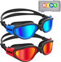 Kids Swim Goggles, OMID 2 Packs Comfortable Polarized Swimming Goggles Age 6-14 Sporting Goods > Outdoor Recreation > Boating & Water Sports > Swimming > Swim Goggles & Masks OMID A1-polarized Black Blue + Polarized Black Red  