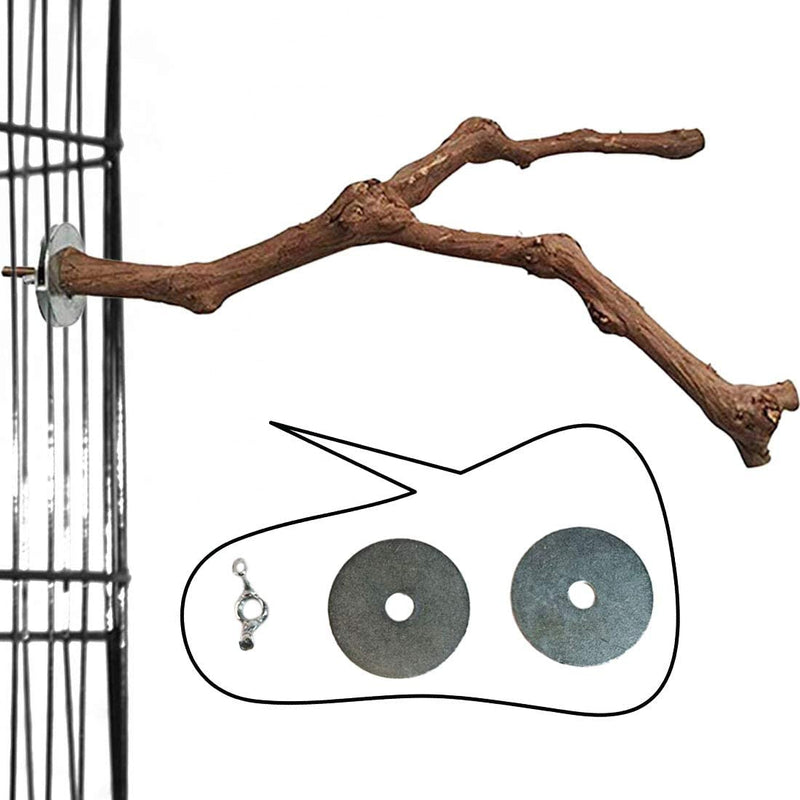 PINVNBY Parrot Perches Natural Birds Stand Wild Grape Stick Grinding Paw Climbing Wood Cage Accessories and Toy for Parakeet, Lovebirds,Budgies,Cockatiels and Finches