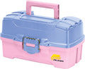 Plano One, Two, and Three Tray Tackle Box Sporting Goods > Outdoor Recreation > Fishing > Fishing Tackle PLANO MOLDING COMPANY Periwinkle/Pink Two-Tray 