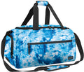 ROTOT Gym Duffel Bag, Gym Bag with Waterproof Shoe Pouch, Weekend Travel Bag with a Water-Resistant Insulated Pocket Home & Garden > Household Supplies > Storage & Organization Rotot Floral blue  