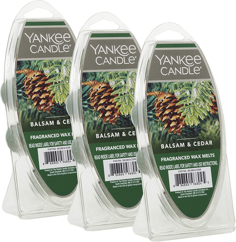 Yankee Candle Home Sweet Home Wax Melts, 3 Packs of 6 (18 Total)  Yankee Candle Company Balsam  Cedar  