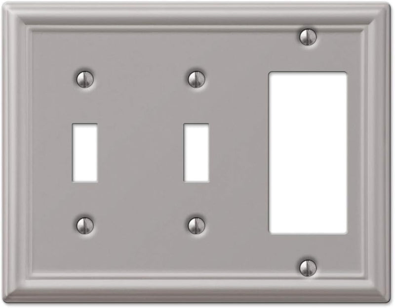 Amerelle 149DDB Chelsea Wallplate, 1 Duplex, Aged Bronze Sporting Goods > Outdoor Recreation > Fishing > Fishing Rods Amertac Brushed Nickel Double Toggle/Single Rocker-GFCI 