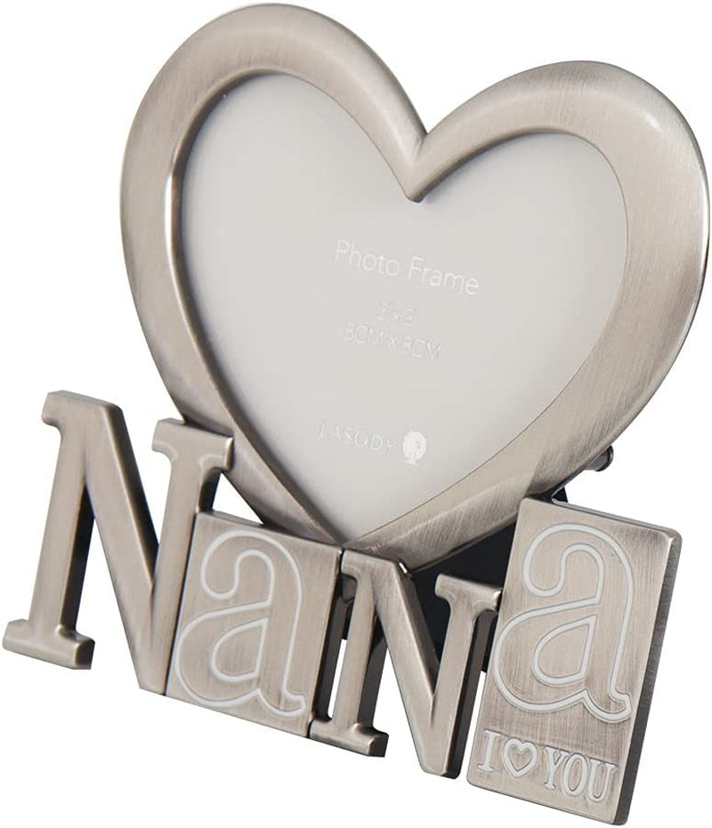 LASODY I Love You Nana Heart Picture Frame,Nana Grandma Gifts,Nana Birthday Gifts,Mother'S Day Gifts