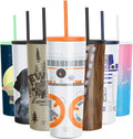 Simple Modern Star Wars Character Insulated Tumbler Cup with Flip Lid and Straw Lid | Reusable Stainless Steel Water Bottle Iced Coffee Travel Mug | Classic Collection | 24Oz Boba Fett Bonds Home & Garden > Kitchen & Dining > Tableware > Drinkware Simple Modern Star Wars: BB8 24oz Tumbler 