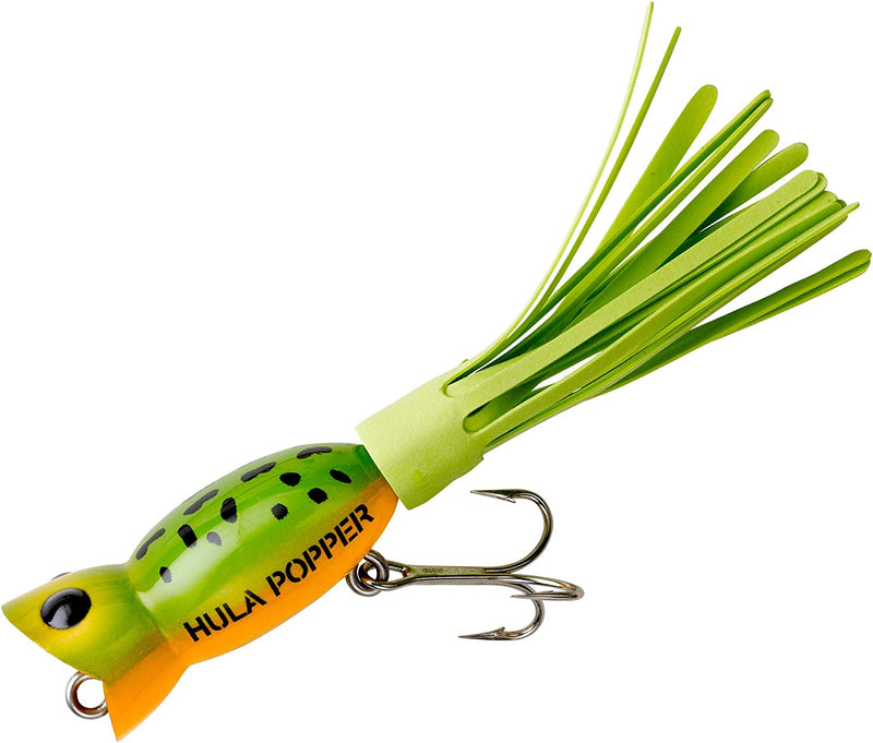Arbogast Hula Popper Topwater Bass Fishing Lure Sporting Goods > Outdoor Recreation > Fishing > Fishing Tackle > Fishing Baits & Lures Pradco Outdoor Brands Frog Yellow Belly 1 1/4", 3/16 oz 
