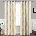 Driftaway Tree Branch Botanical Pattern Painting Blackout Room Darkening Thermal Insulated Grommet Lined Window Curtains 2 Panels 2 Layers Each 52 Inch by 84 Inch Gray Home & Garden > Decor > Window Treatments > Curtains & Drapes DriftAway Yellow 52"x96" 