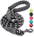 BAAPET 2/4/5/6 FT Strong Dog Leash with Comfortable Padded Handle and Highly Reflective Threads for Small Medium and Large Dogs Animals & Pet Supplies > Pet Supplies > Dog Supplies BAAPET Black 1/2'' x 5 FT (18~120 lbs.) 