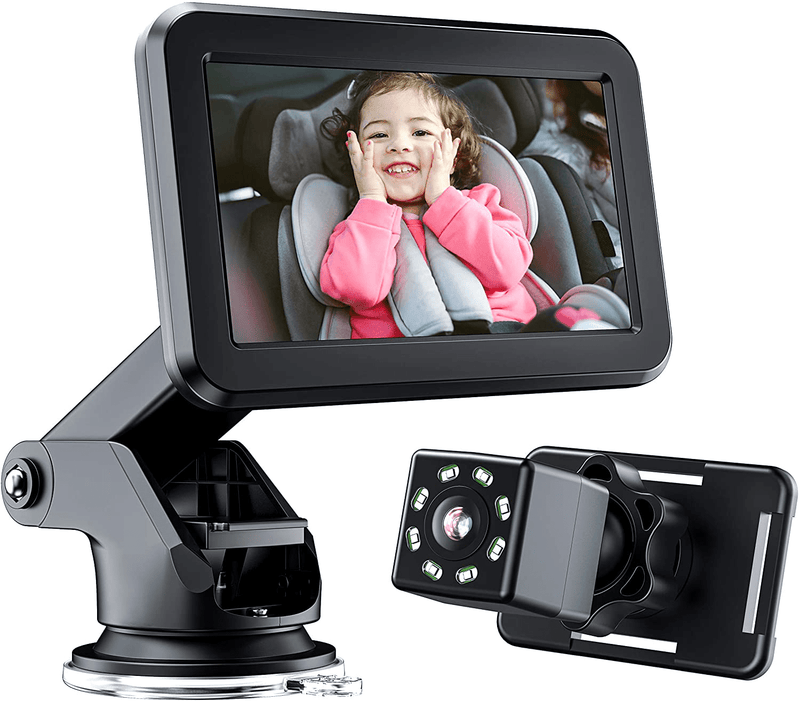 Baby-Car-Mirror-Baby-Car-Camera for the-Back Seat - with 4.3'' HD Display, Night Vision, Wide View, Stable Sucker Bracket, Car Baby Monitor with Camera Suitable for all Families with Newborn Babies Vehicles & Parts > Vehicle Parts & Accessories > Motor Vehicle Electronics > Motor Vehicle A/V Players & In-Dash Systems FEISIKE Default Title  