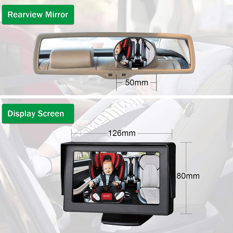Baby Car Mirror SAMFIWI Car Seat Mirror Camera and Monitor with Infrared Night Vision Best Baby Monitor and Camera for Baby Car Seat Rear Facing Vehicles & Parts > Vehicle Parts & Accessories > Motor Vehicle Electronics > Motor Vehicle A/V Players & In-Dash Systems samfiwi   