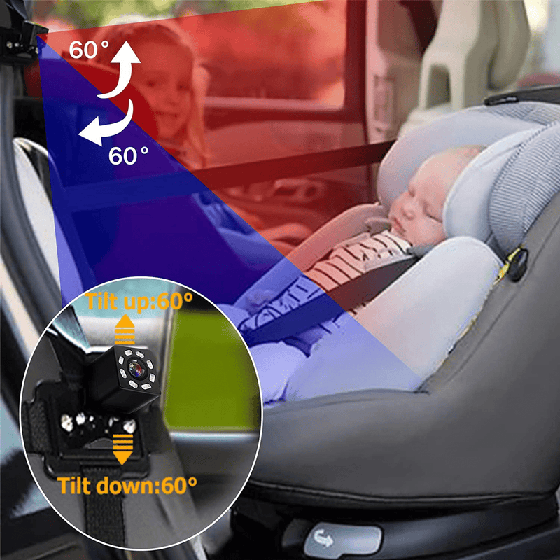 Baby Car Mirror SAMFIWI Car Seat Mirror Camera and Monitor with Infrared Night Vision Best Baby Monitor and Camera for Baby Car Seat Rear Facing Vehicles & Parts > Vehicle Parts & Accessories > Motor Vehicle Electronics > Motor Vehicle A/V Players & In-Dash Systems samfiwi   