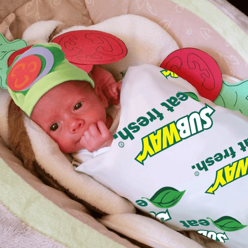 Baby Halloween Costumes - Sandwich Blanket Costume w Hat - Photography Props for Newborn Pictures Infant Boy Girl 0-3 6-9 12-18 Months Apparel & Accessories > Costumes & Accessories > Costumes ORIENTAL CHERRY Default Title  