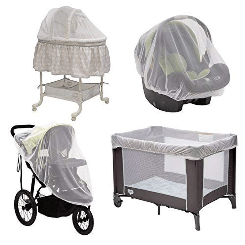 Baby Mosquito and Bug Nets for Strollers & Joggers, Pack N' Plays, Infant Car Seats & Bassinets. 2-Pack. Breathable with Elastic for Easy Fit Sporting Goods > Outdoor Recreation > Camping & Hiking > Mosquito Nets & Insect Screens Delta Children 4 Piece Set  