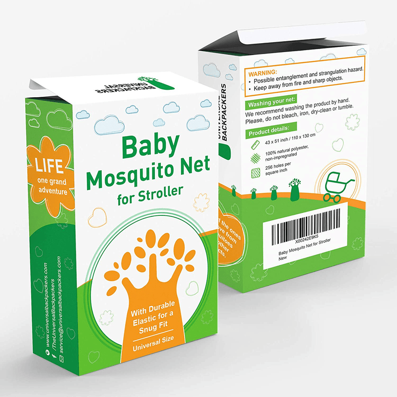 Baby Mosquito Net for Stroller, Car Seat & Bassinet – Premium Infant Bug Netting for Jogger, Carrier & Pack N Play – Toddler Canopy & Gift Packaging Sporting Goods > Outdoor Recreation > Camping & Hiking > Mosquito Nets & Insect Screens Universal Backpackers   