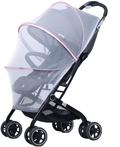 Baby Stroller Mosquito Nets, Universal Lock-Type Baby Stroller Mosquito Nets, Stretch Nets, Breathable and Folding Dual-Use Zipper Nets, Baby Car Seat Covers, Cradles (Black) Sporting Goods > Outdoor Recreation > Camping & Hiking > Mosquito Nets & Insect Screens naichi Pink  