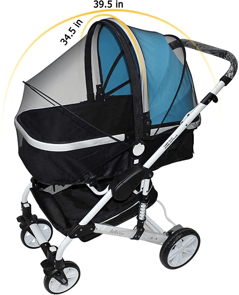 Baby Stroller Mosquito Nets, Universal Lock-Type Baby Stroller Mosquito Nets, Stretch Nets, Breathable and Folding Dual-Use Zipper Nets, Baby Car Seat Covers, Cradles (Black) Sporting Goods > Outdoor Recreation > Camping & Hiking > Mosquito Nets & Insect Screens naichi   