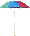 Back Bay 4ft Clamp-on Beach Umbrella for Beach Chairs, Patio, Strollers, & Boats – Lightweight Outdoor Sunshade – Portable Beach Vacation Accessory Home & Garden > Lawn & Garden > Outdoor Living > Outdoor Umbrella & Sunshade Accessories Back Bay Play Multi Color  