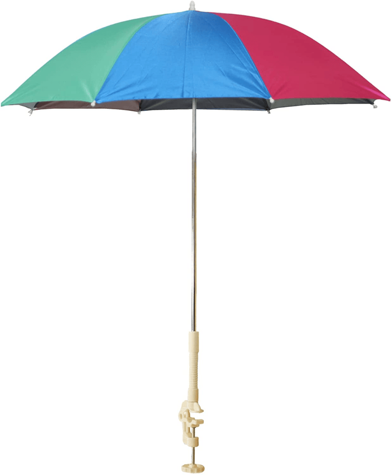 Back Bay 4ft Clamp-on Beach Umbrella for Beach Chairs, Patio, Strollers, & Boats – Lightweight Outdoor Sunshade – Portable Beach Vacation Accessory