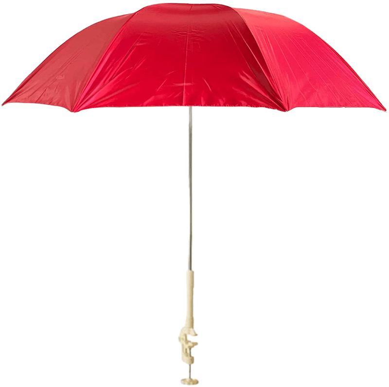Back Bay 4ft Clamp-on Beach Umbrella for Beach Chairs, Patio, Strollers, & Boats – Lightweight Outdoor Sunshade – Portable Beach Vacation Accessory Home & Garden > Lawn & Garden > Outdoor Living > Outdoor Umbrella & Sunshade Accessories Back Bay Play Burgundy  