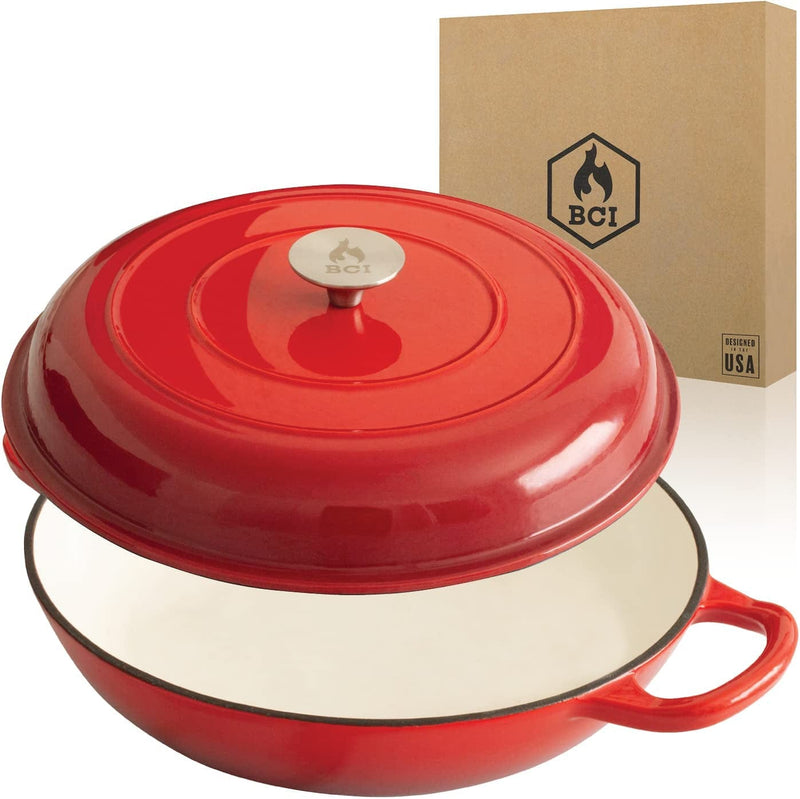 Backcountry Iron Enameled 3.5 Quart Signature Cast Iron Braiser with Lid Home & Garden > Kitchen & Dining > Cookware & Bakeware Backcountry Iron 3.5 quart  